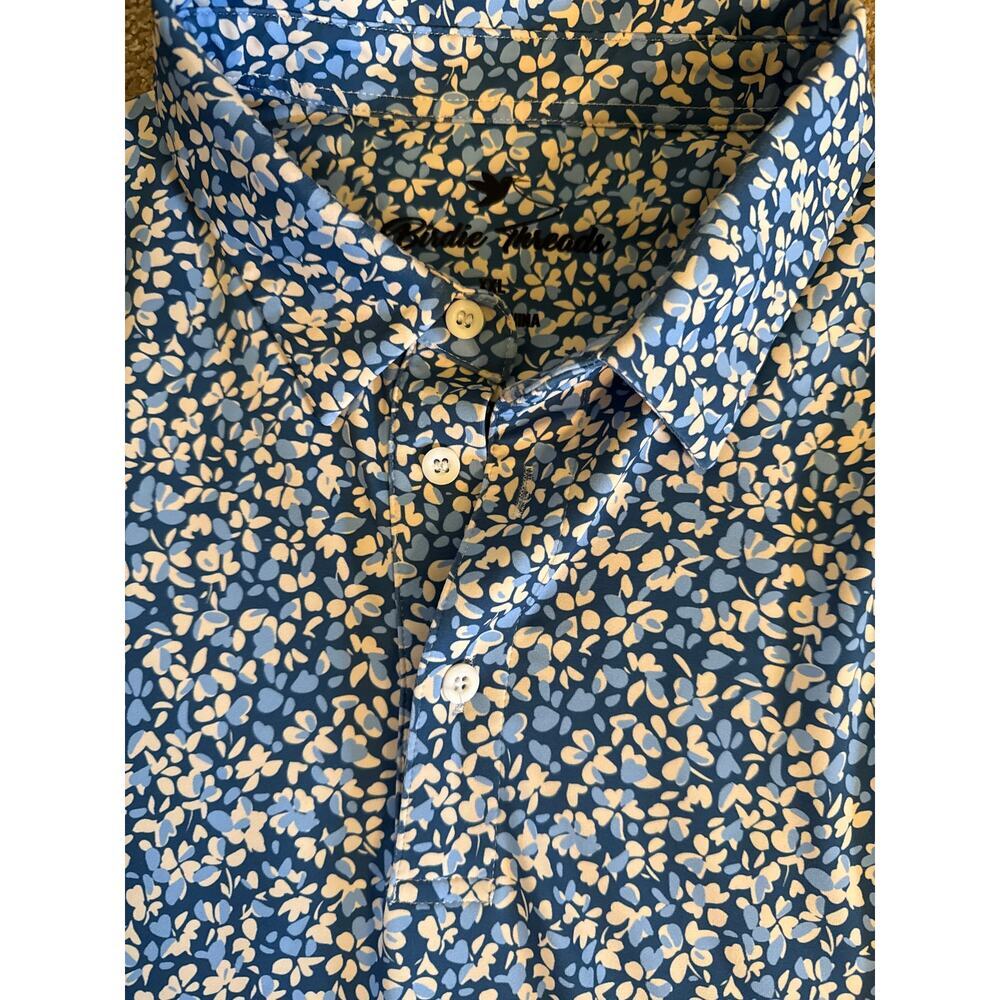 BIRDIE THREADS GOLF POLO SHIRT - floral , size XXL - Picture 2 of 4